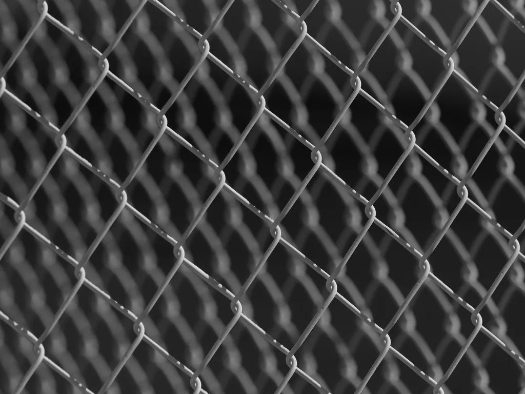 two chainlink fences