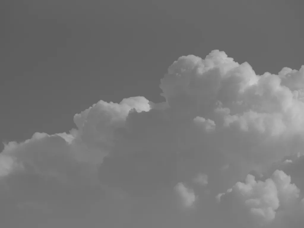 white puffy clouds