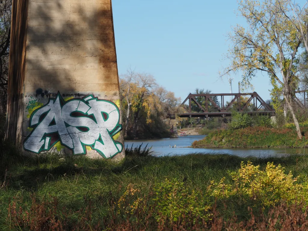 a river splitting in two