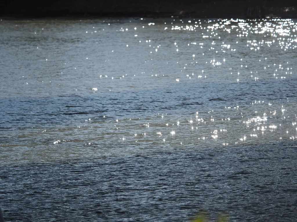 light reflecting on a river