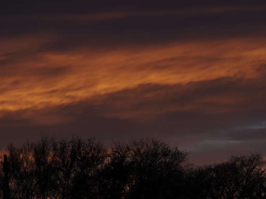 orange clouds at sunset