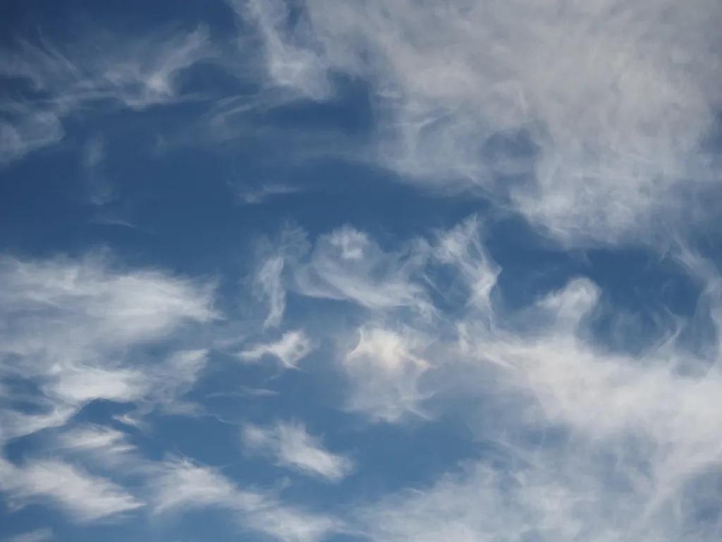 wispy clouds