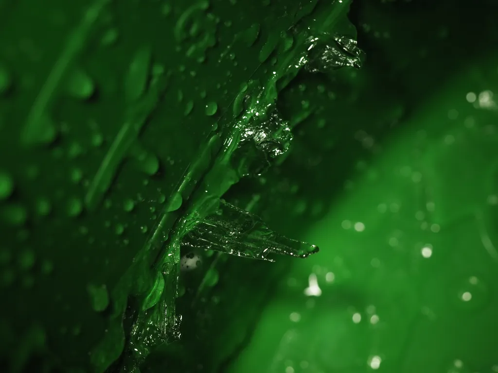 spiky ice on the inside of a bucket