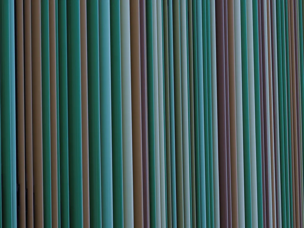 colourful bars on the outside of a building