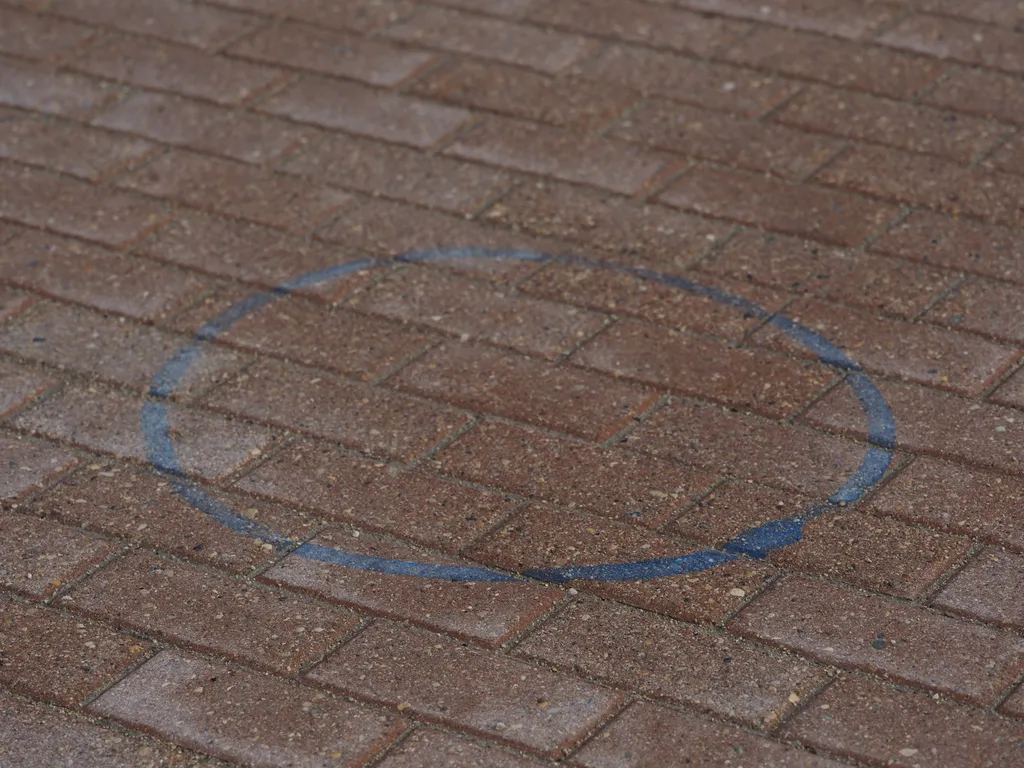 a circle painted onto the ground