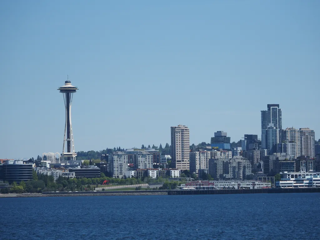 the Seattle skyline viewed from the water