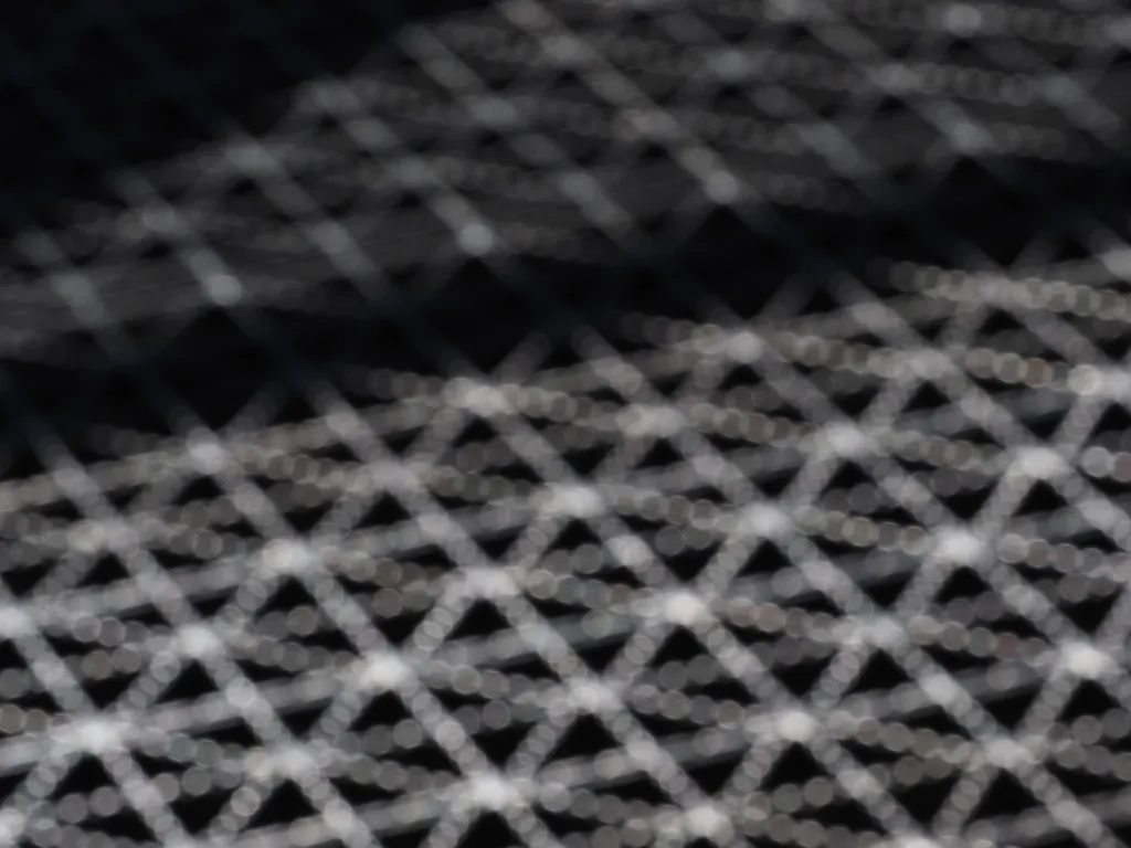 the grating floor of a bridge