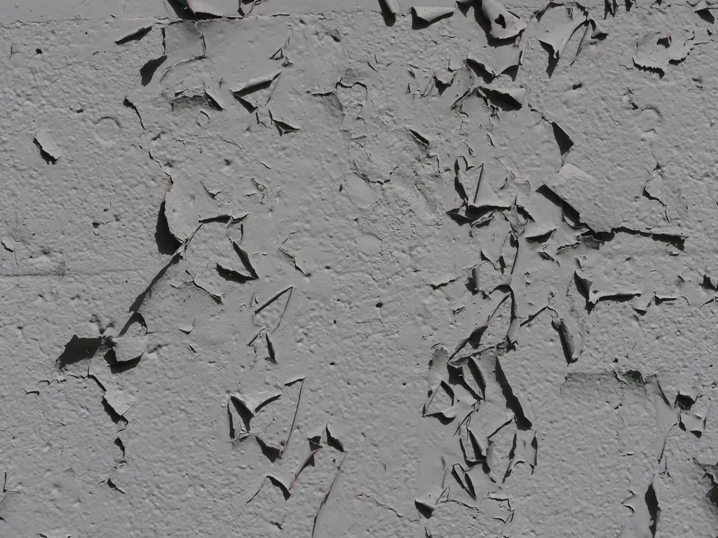 peeling paint on a bridge