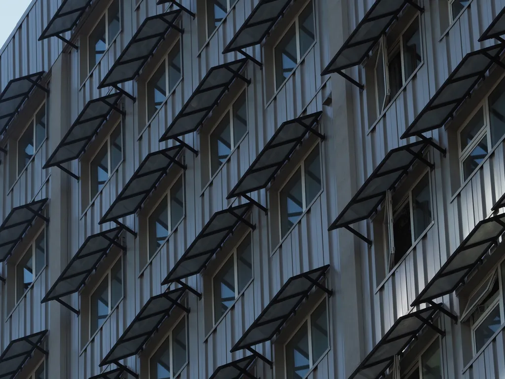 windows on an apartment building