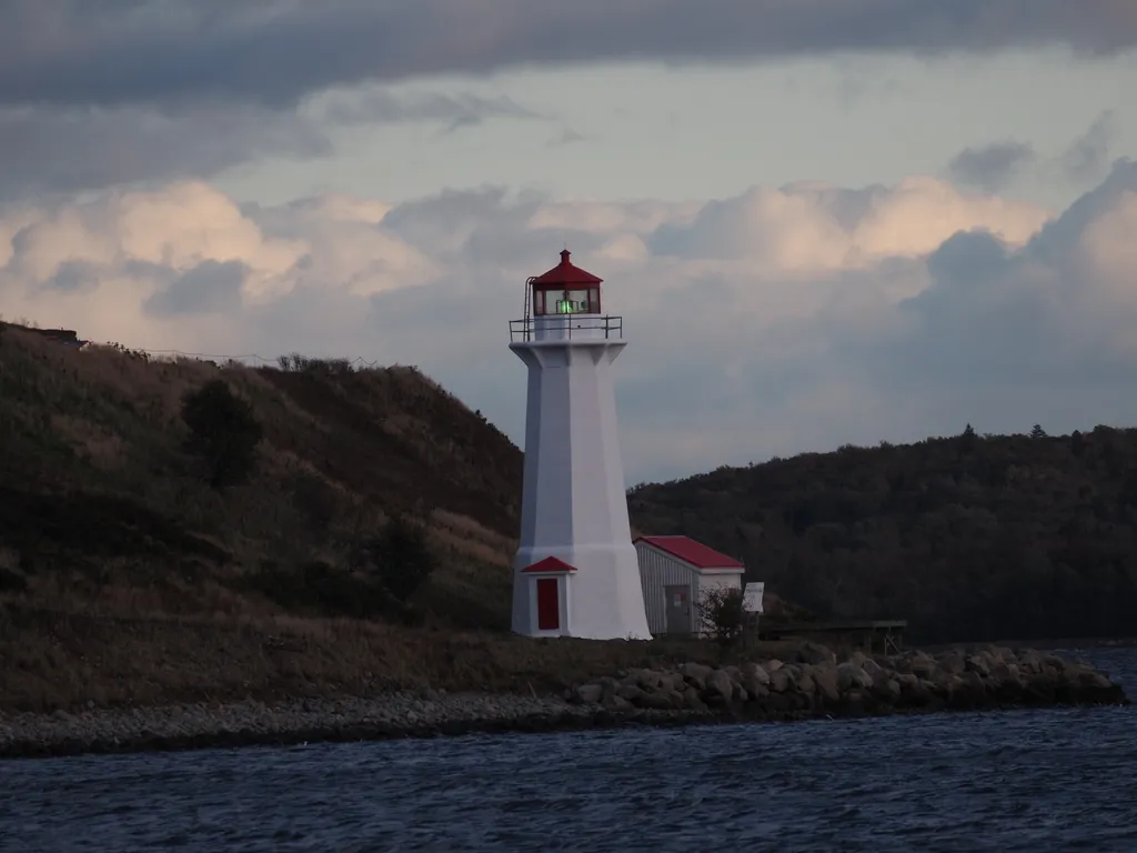 a lighthouse on an island