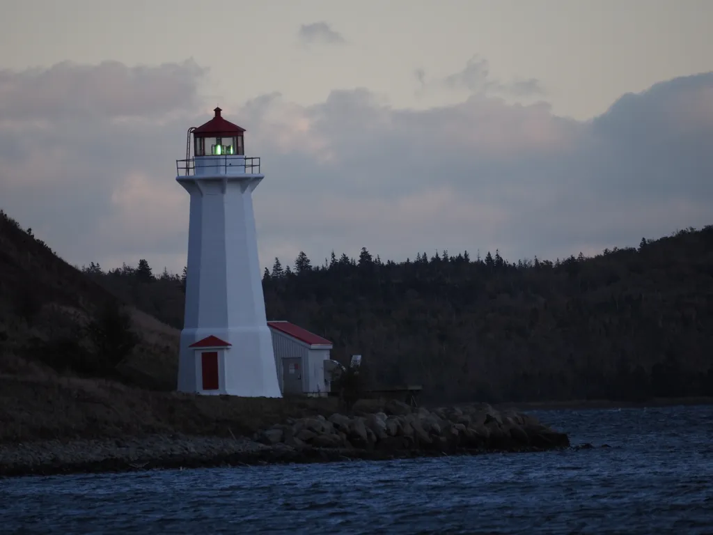 a lighthouse on an island