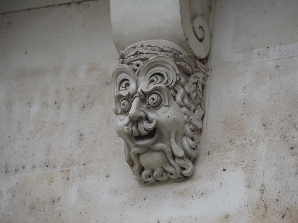 a smiling face on a bridge