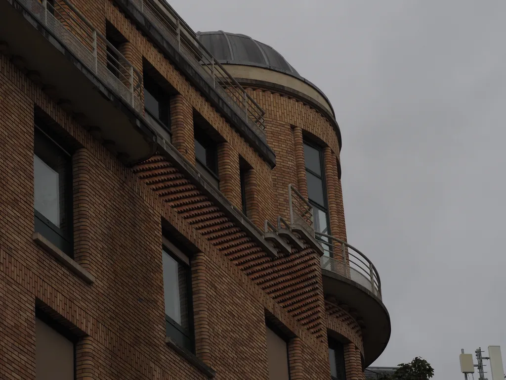 a building with fancy brickwork