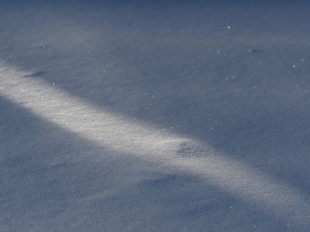 a beam of light in the snow