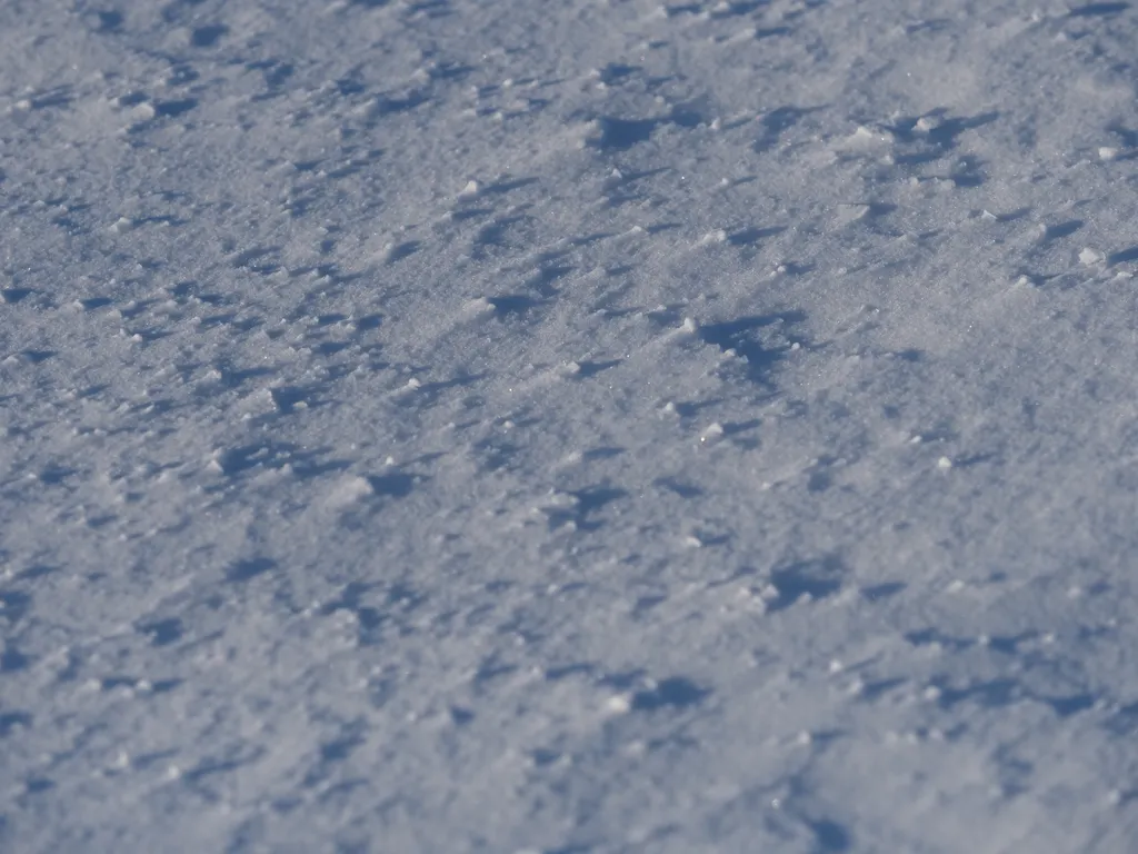 wind-blown patterns in the snow