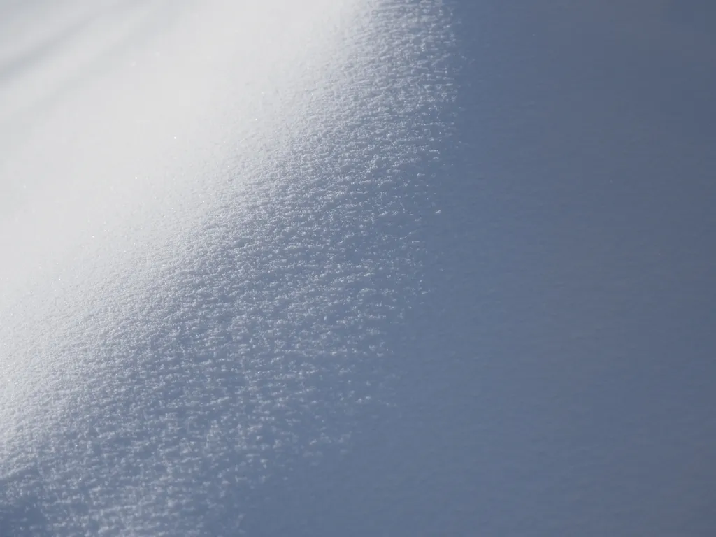 light on a snow drift