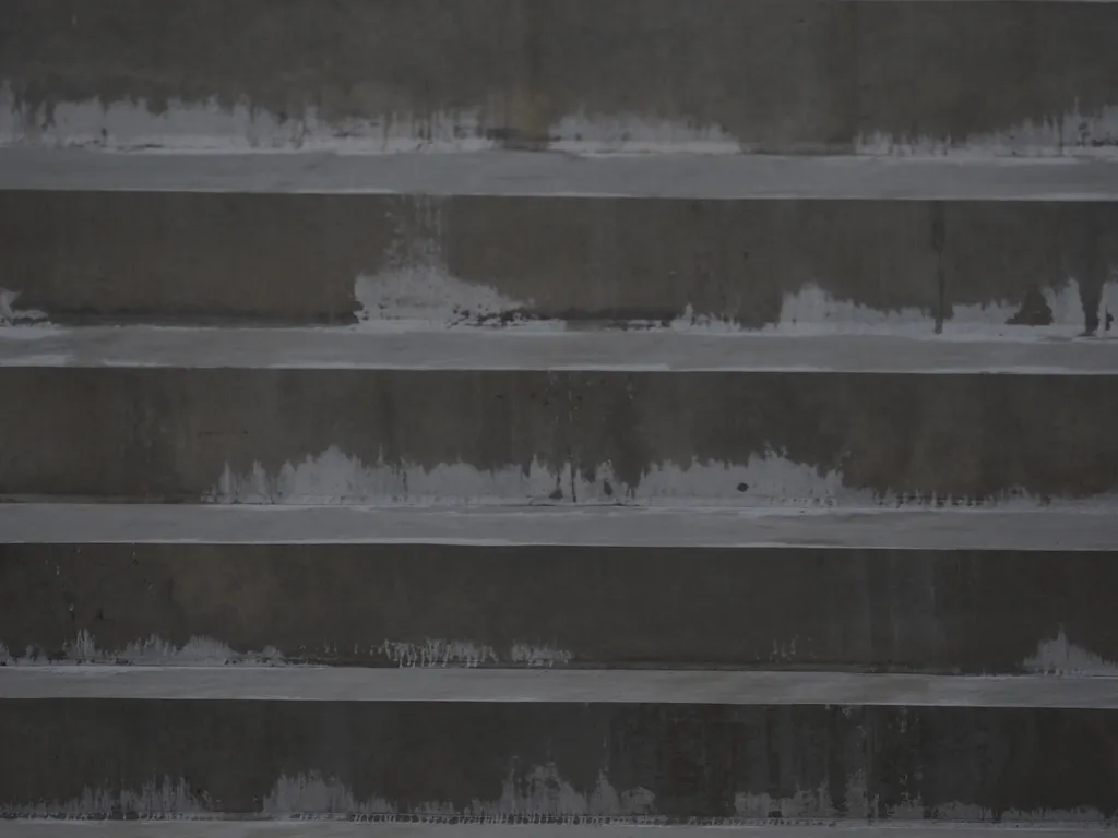 the concrete underside of  a bridge