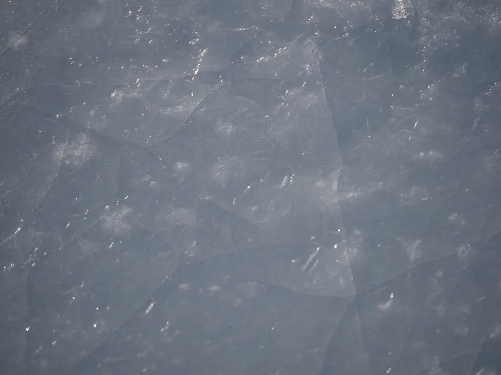 cracks in an ice rink