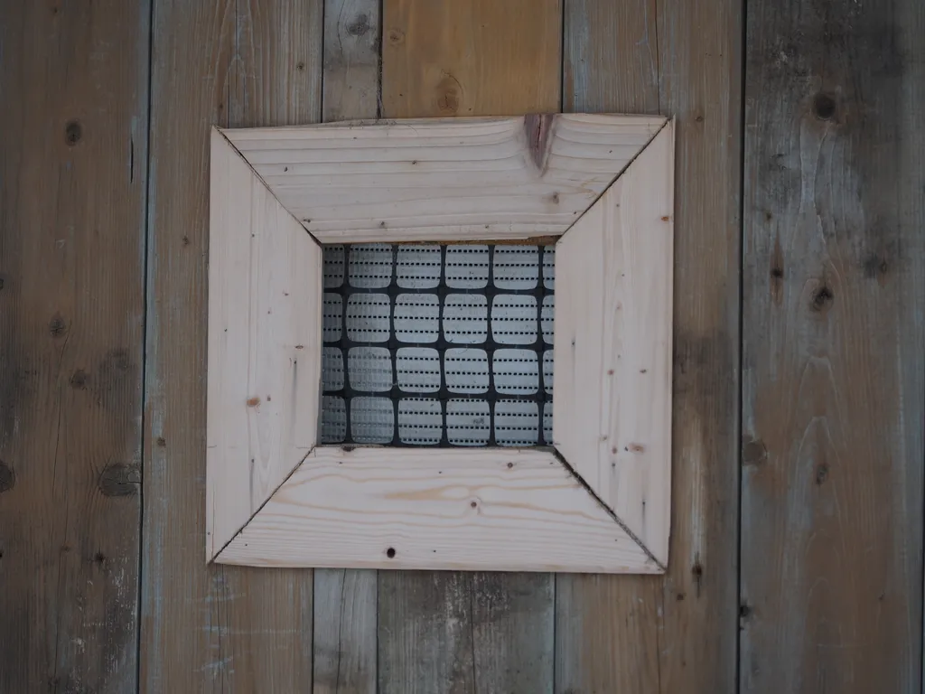 a window in a shed