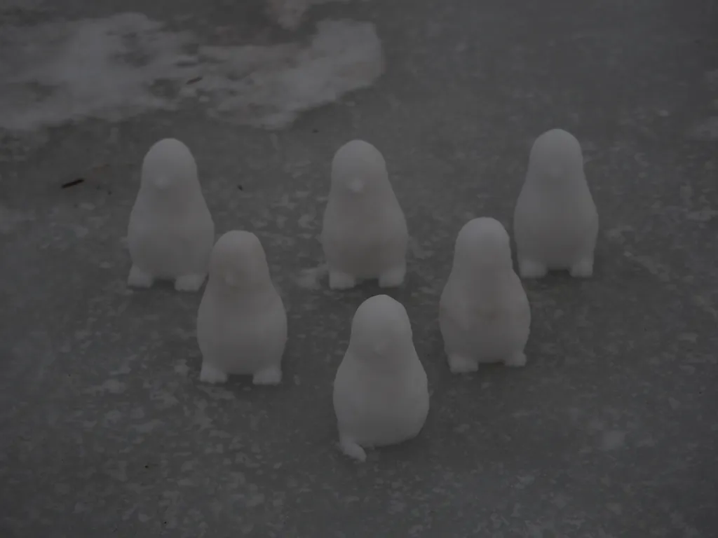 little guys made of snow