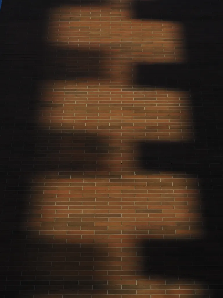 shadows on a brick wall