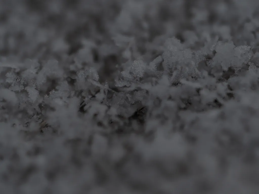 a layer of snow/frost